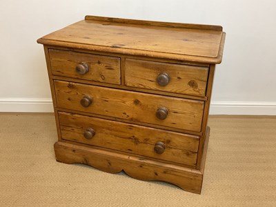Lot 503 - A pine chest of two short over two long...