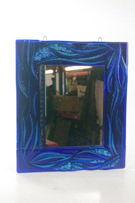Lot 2778 - A decorative Art Glass wall mirror of...