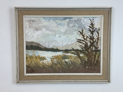 Lot 315 - UNATTRIBUTED; oil on board, landscape,...