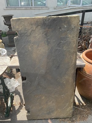 Lot 1260 - A large York stone slab, approx 130 x 62cm,...