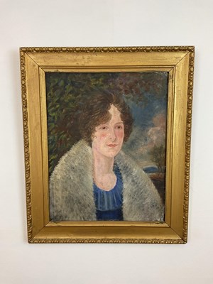 Lot 304 - UNATTRIBUTED; oil on canvas, portait study of...