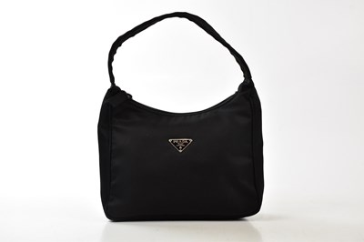 Lot 745 - PRADA; a black Tessuto Sport nylon shoulder...