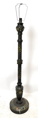 Lot 562 - A Japanese cloisonne bronze standard lamp with...