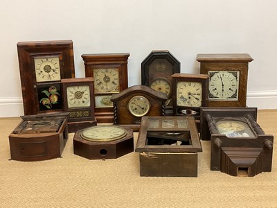 Lot 424 - A large collection of various clock parts,...