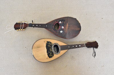 Lot 2689 - Two Italian rosewood bowl back mandolins, both...