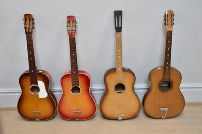Lot 2693 - A group of four project acoustic guitars.