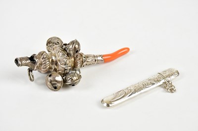 Lot 2465 - A Victorian hallmarked silver baby's teething...