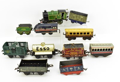 Lot 851 - HORNBY; an O gauge clockwork model railway...