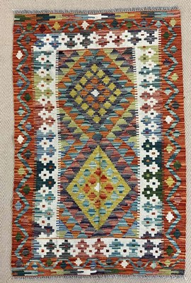 Lot 438 - A handmade Chobi Kilim rug; 158 x 107cm