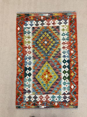 Lot 443 - A handmade Chobi Kilim rug; 127 x 82cm
