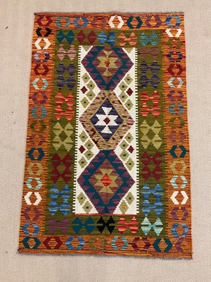 Lot 445 - A handmade wool Maimana Kilim, 152 x 100cm