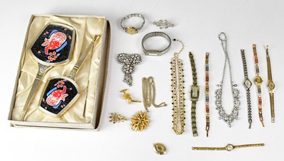Lot 1264 - A group of mixed costume jewellery including...