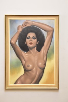 Lot 1789 - JULIAN STRAUCH; oil on canvas, female nude,...