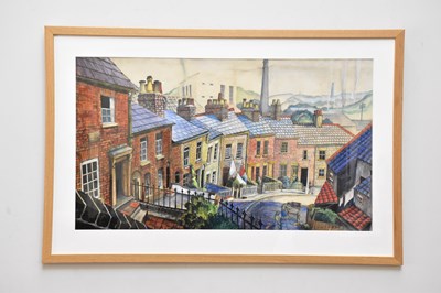Lot 1755 - STEVE SMURTHWAITE; mixed media, 'Stone Street',...