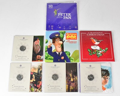 Lot 1025 - THE ROYAL MINT; four Harry Potter and the...