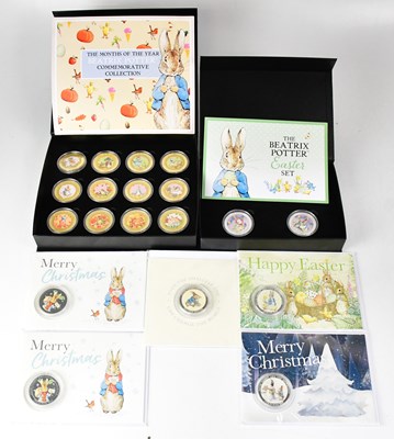 Lot 1035 - THE WESTMINSTER MINT; two Beatrix Potter cased...