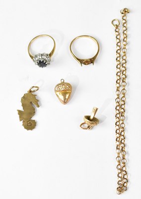 Lot 1243 - Various items of jewellery, to include a 9ct...