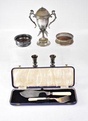 Lot 904 - A quantity of silver, and silver-plated items...