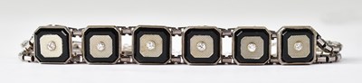 Lot 730 - A vintage diamond set bracelet comprising six...