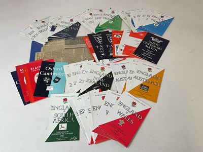 Lot 1946 - RUGBY UNION; a large collection of programmes...
