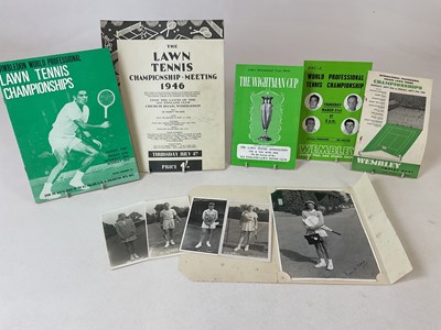 Lot 1948 - TENNIS EPHEMERA; an interesting group of early...