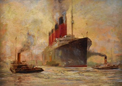 Lot 692 - MONTAGUE DAWSON RSMA, FRSA (1890-1973); oil on...