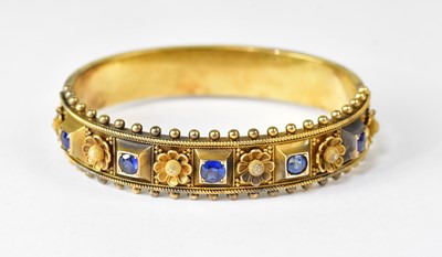 Lot 1157 - A Victorian gold-coloured metal hinged...