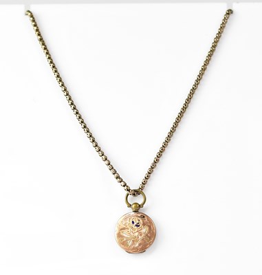 Lot 1198 - A 9ct gold dainty ball link necklace with...
