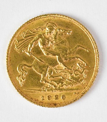 Lot 974 - A George V half sovereign 1926, George and...