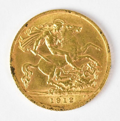 Lot 969 - A George V half sovereign 1912, George and...