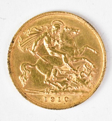 Lot 965 - An Edward VII half sovereign 1910, George and...