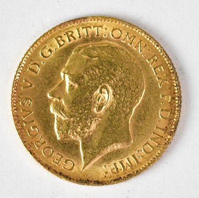 Lot 972 - A George V half sovereign 1914, George and...