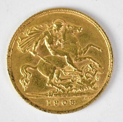 Lot 963 - An Edward VII half sovereign 1908, George and...