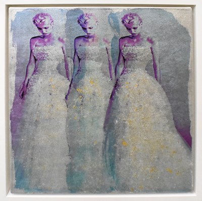 Lot 266 - PEZHMAN; a glazed original painting on canvas,...