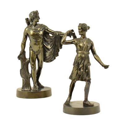 Lot 546 - A pair of late 19th/early 20th century bronzed...