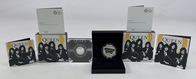 Lot 349 - ROYAL MINT; Queen (Rock Band), two 2020 silver...