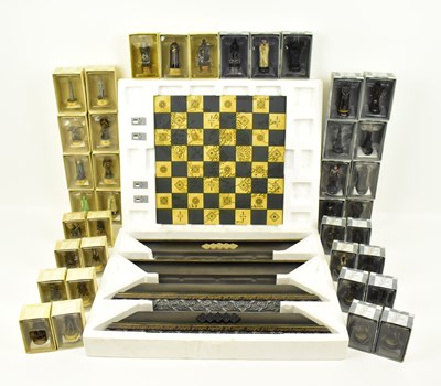 Lot 763 - LORD OF THE RINGS; a chess set by Eaglemoss...