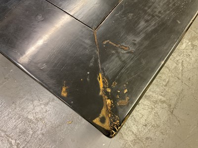 Lot 32 - A large ebonised Chinese style table, 271 x...