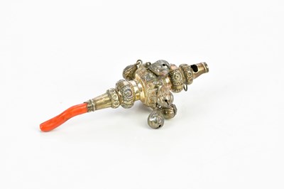 Lot 2433 - A Victorian hallmarked silver baby's rattle,...