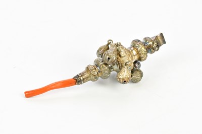 Lot 2438 - A Victorian hallmarked silver baby's rattle,...