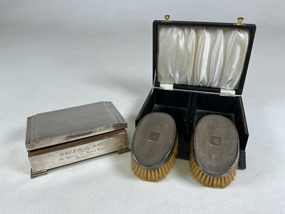 Lot 331 - A George VI hallmarked silver twin section...