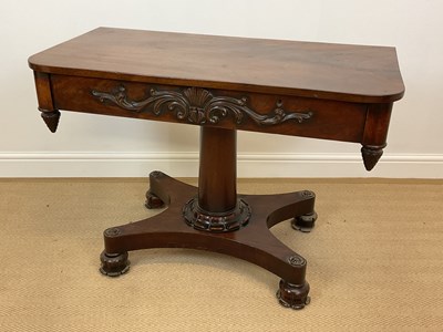 Lot 517 - A 19th century mahogany hall table, with...