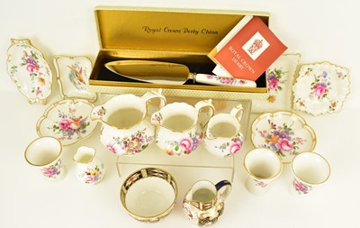 Lot 539 - ROYAL CROWN DERBY; fourteen items of porcelain...