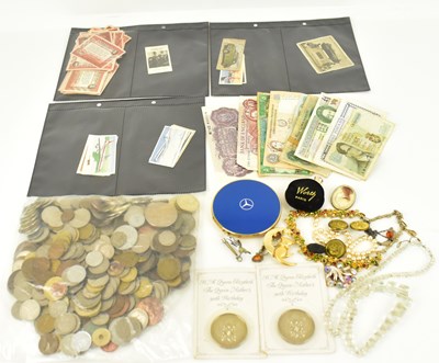 Lot 611 - Various UK and world coins, banknotes, various...