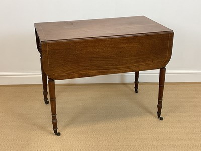 Lot 588 - A 19th century mahogany Pembroke table with a...