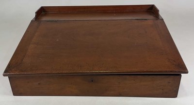 Lot 526 - A 19th century mahogany writing slope, the...