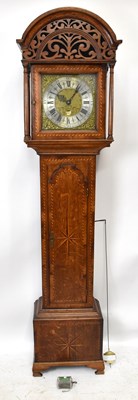 Lot 1403 - JONATHAN LEES, BURY; an 18th century oak cased...