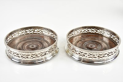 Lot 622 - A pair of George III hallmarked and pierced...