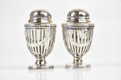 Lot 635 - A pair of George III hallmarked and pierced...