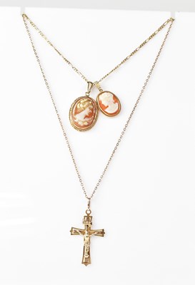Lot 1202 - A collection of 9ct gold jewellery including a...